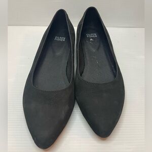 Eileen Fisher Jil Tumbled Nubuck Flat Black Size 7.5
